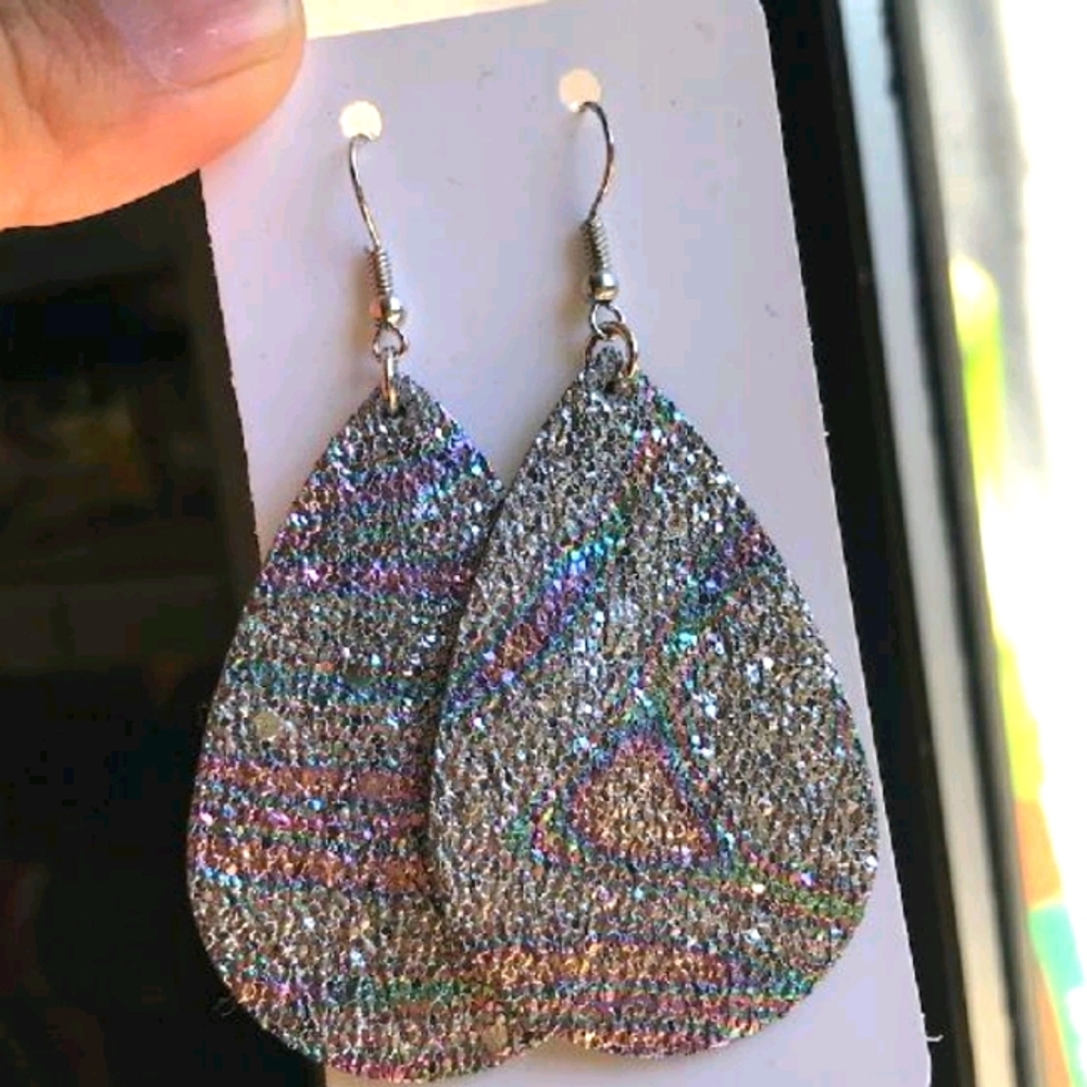 Iridescent Teardrop Earrings